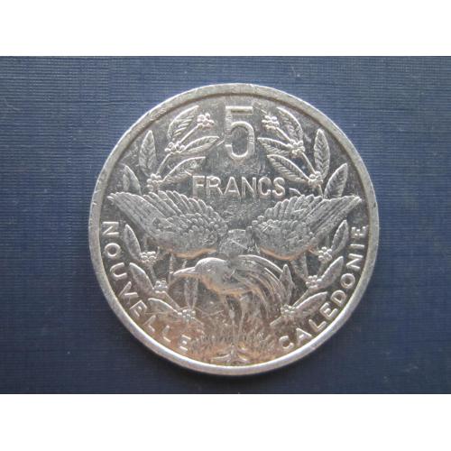 Монета 5 франков Новая Каледония Французская 2008 фауна птица
