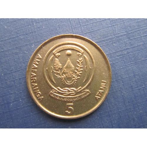 Монета 5 франков Руанда 2009