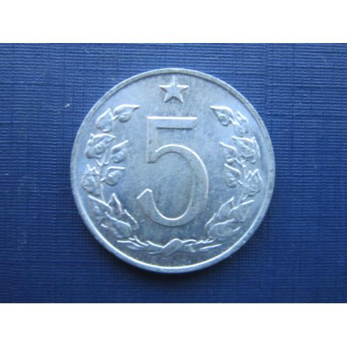 Монета 5 геллеров Чехословакия 1975