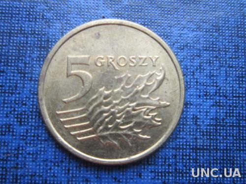 монета 5 грошей Польша 1998
