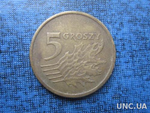 монета 5 грошей Польша 2000
