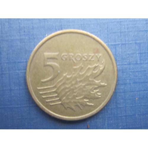 Монета 5 грошей Польша 2002