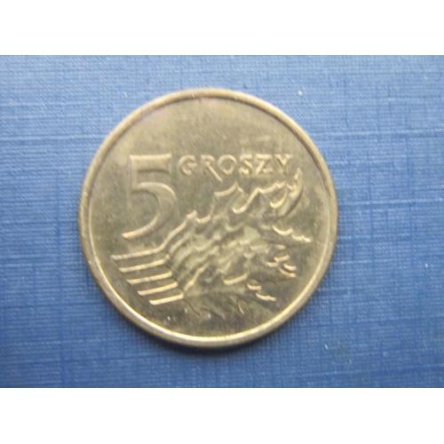 Монета 5 грошей Польша 2007