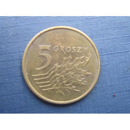 Монета 5 грошей Польша 2008