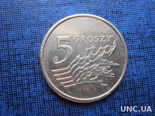 монета 5 грошей Польша 2009
