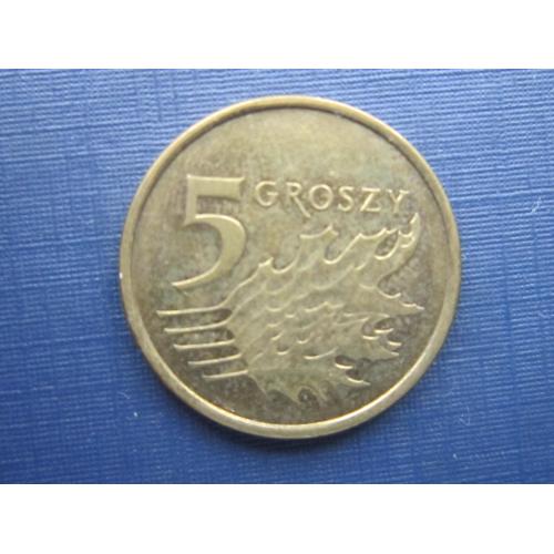 Монета 5 грошей Польша 2017