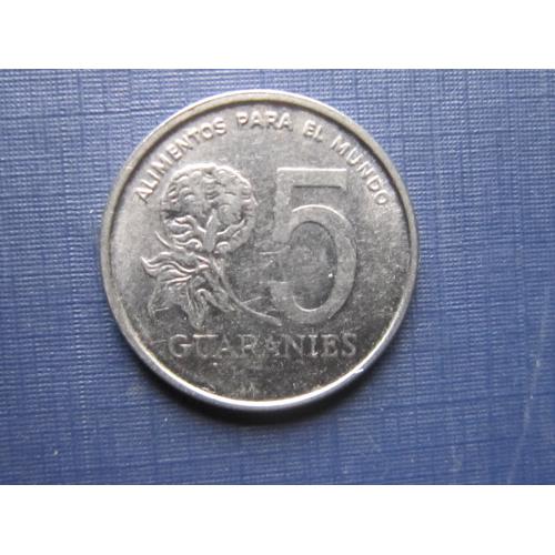 Монета 5 гуарани Уругвай 1986