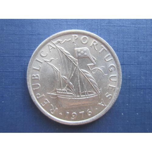 Монета 5 ишкуду Португалия 1976 корабль парусник