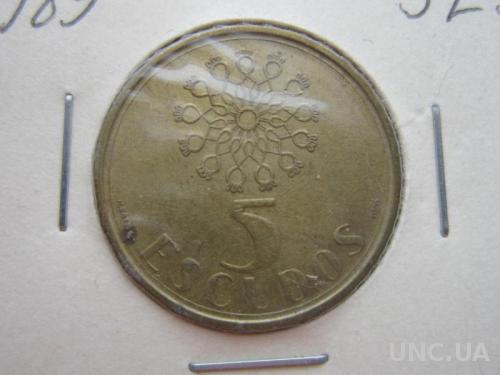 монета 5 ишкуду Португалия 1989
