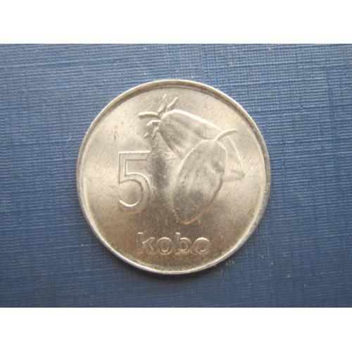 Монета 5 кобо Нигерия 1974