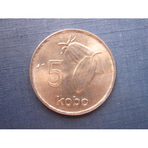 Монета 5 кобо Нигерия 1976
