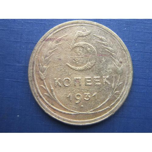 Монета 5 копеек СССР 1931