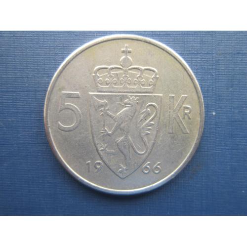 Монета 5 крон Норвегия 1966
