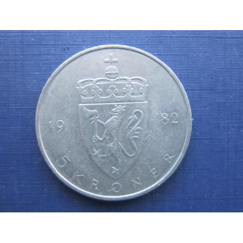 Монета 5 крон Норвегия 1982
