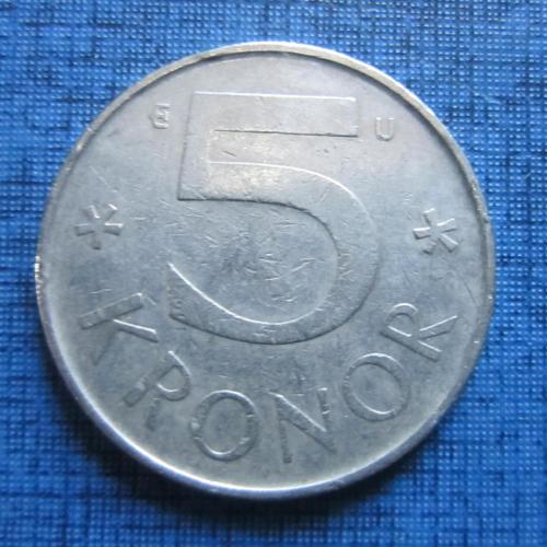 Монета 5 крон Швеция 1983