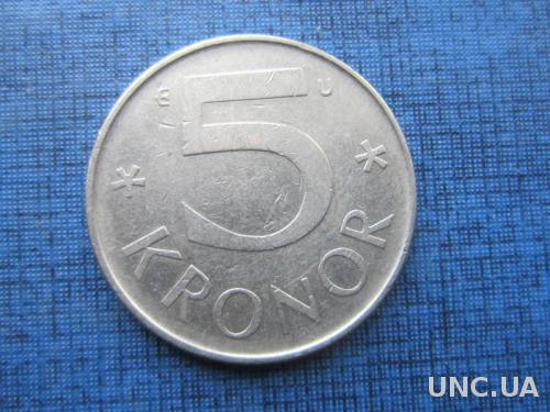 Монета 5 крон Швеция 1984