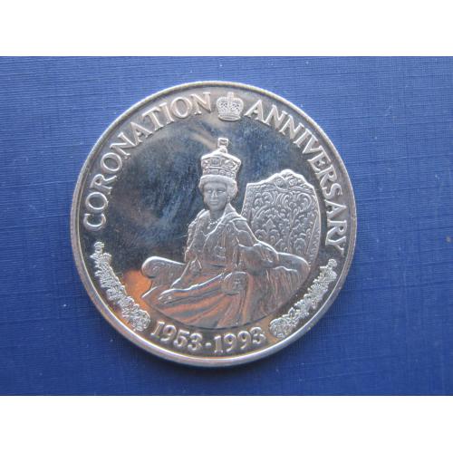 Монета 5 крон Терк и Кайкос Британский 1993 40 лет коронации