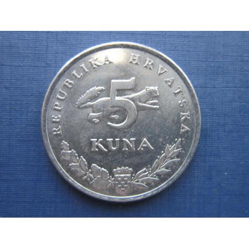 Монета 5 куна Хорватия 2013 фауна медведь