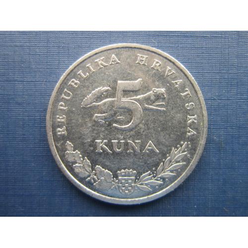 Монета 5 куна Хорватия 2017 фауна медведь