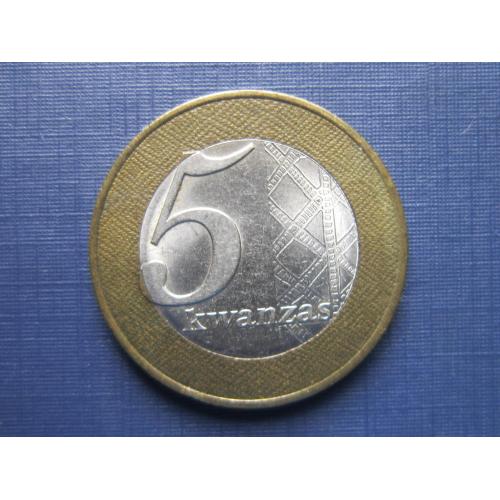Монета 5 кванза Ангола 2012 состояние