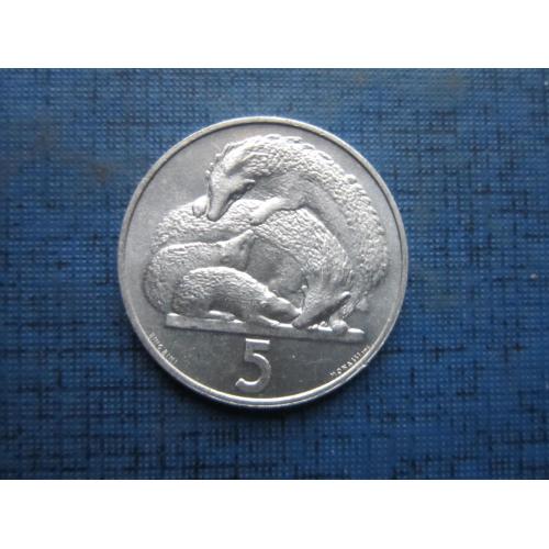 Монета 5 лир Сан-Марино 1975 фауна ежи ёж