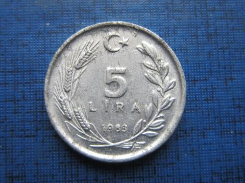 Монета 5 лир Турция 1983