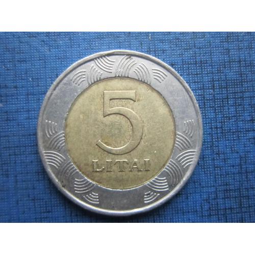 Монета 5 лит Литва 1998