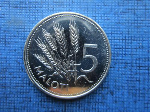 Монета 5 малоти Лесото 2010 состояние