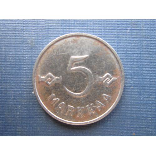 Монета 5 марок Финляндия 1952 сталь