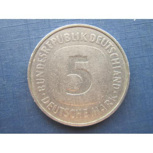 Монета 5 марок Германия ФРГ 1975 J