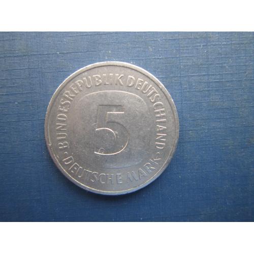 Монета 5 марок Німеччина ФРН 1980 J