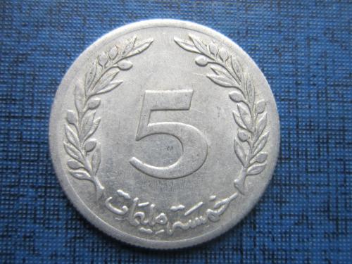 Монета 5 миллим Тунис 1983