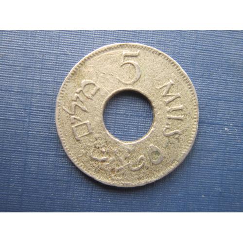 Монета 5 милс Палестина 1927