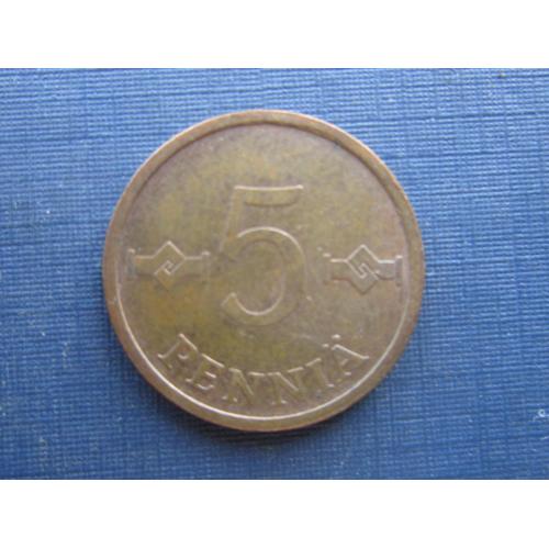 Монета 5 пенни Финляндия 1968