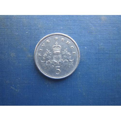 Монета 5 пенсів Великобританія 1992 мала