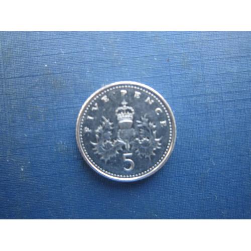 Монета 5 пенсів Великобританія 2004 мала