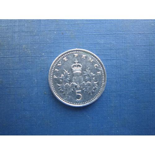 Монета 5 пенсів Великобританія 2006 мала