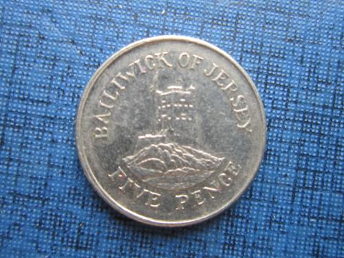 Монета 5 пенсов Джерси Великобритания 2003