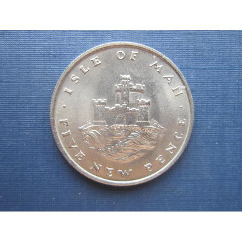 Монета 5 пенсов Остров Мэн Великобритания 1971 замок