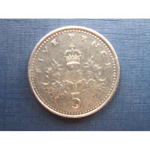 Монета 5 пенсов Великобритания 1996
