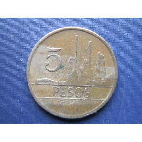 Монета 5 песо Колумбия 1980