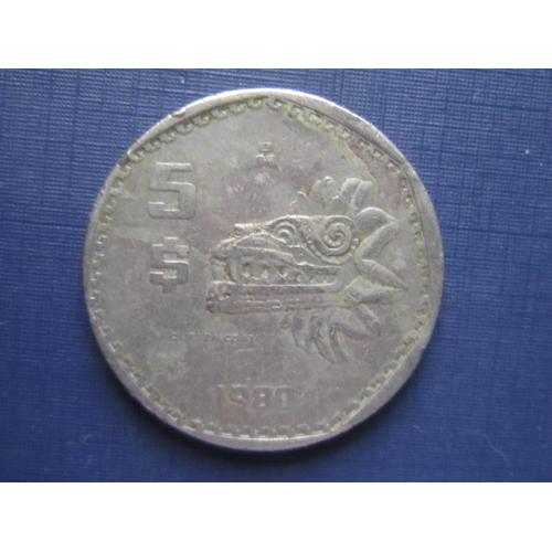 Монета 5 песо Мексика 1980