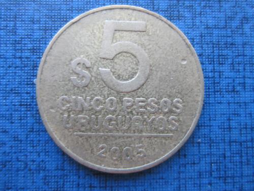Монета 5 песо Уругвай 2005
