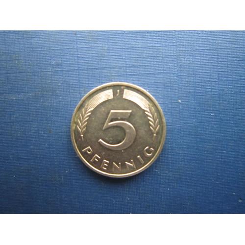 Монета 5 пфенігів Німеччина ФРН 1991 J