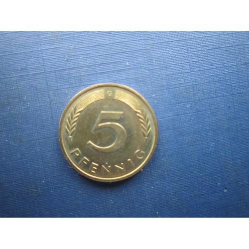 Монета 5 пфенігів Німеччина ФРН 1990 G