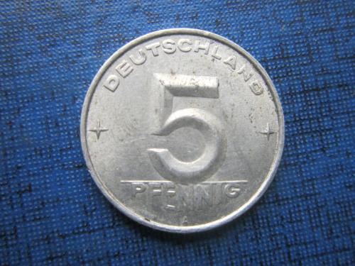 монета 5 пфеннигов ГДР Германия 1952 А
