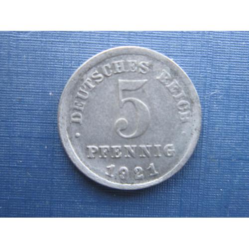 Монета 5 пфеннигов Германия 1921 F