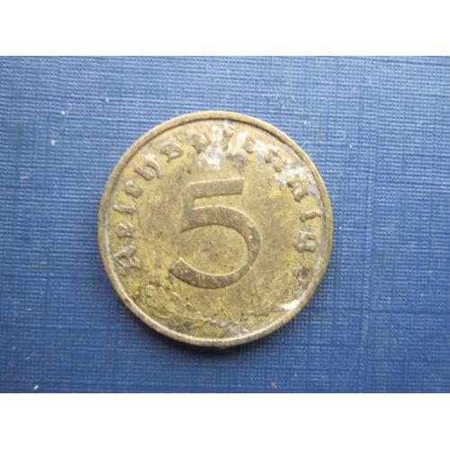 Монета 5 пфеннигов Германия 1938 А Рейх свастика