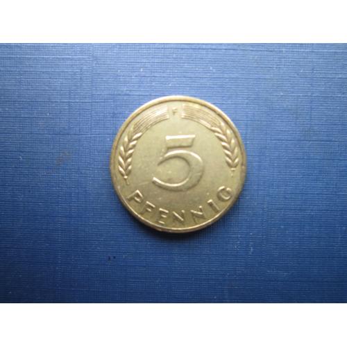 Монета 5 пфеннигов Германия ФРГ 1950 F