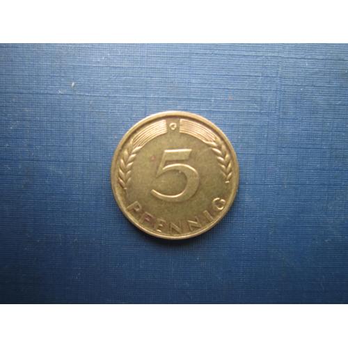 Монета 5 пфеннигов Германия ФРГ 1950 G